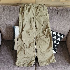 Women's Olive Green Parachute Pants